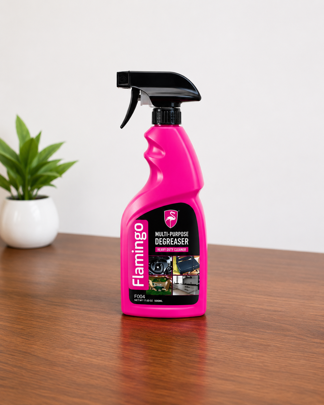 Flamingo Multi-Purpose Degreaser Spray 500ml | Heavy Duty Grease & Oil Remover for Cars, Bikes & Home