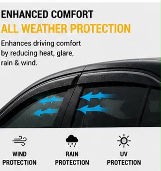 Air Press Sun Visor for Suzuki Alto Maximus TXR 2018 2019 2020 2021 2022 2023 2024 2025 2026 | Without Chrome 4 PCS Rain Guard Window Deflector