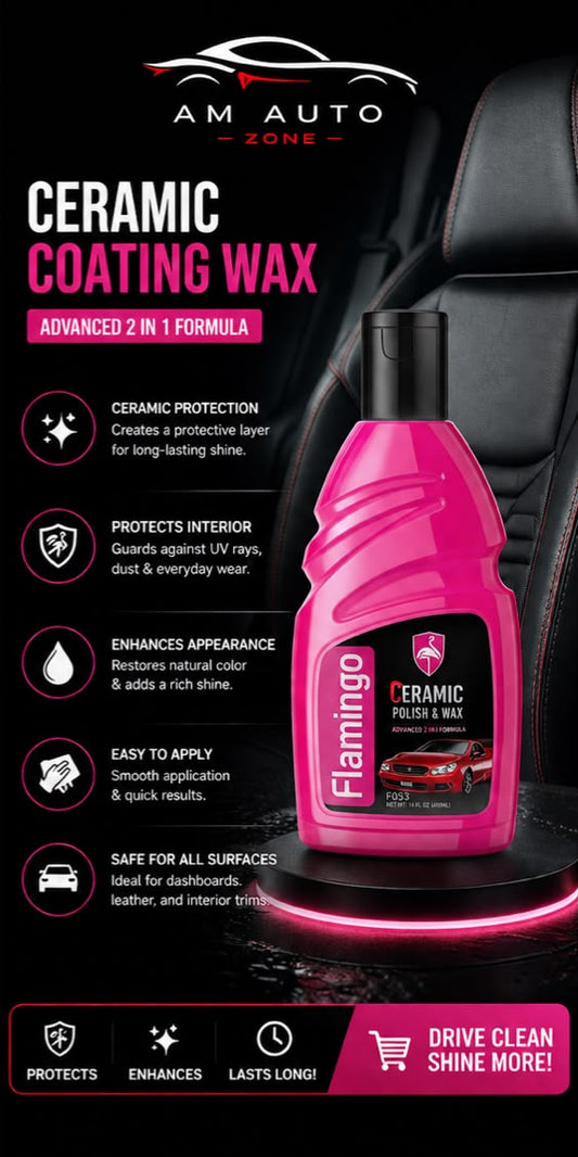 Flamingo Ceramic Coating Wax 410ml | Premium Car Polish & Paint Protection