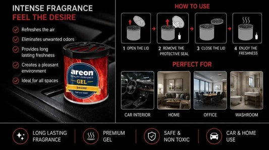 Areon Gel Desire Air Freshener – Premium Long Lasting Car & Home Fragrance Gel