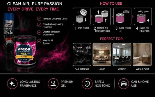 Areon Gel Passion Air Freshener – Premium Long Lasting Car & Home Fragrance Gel