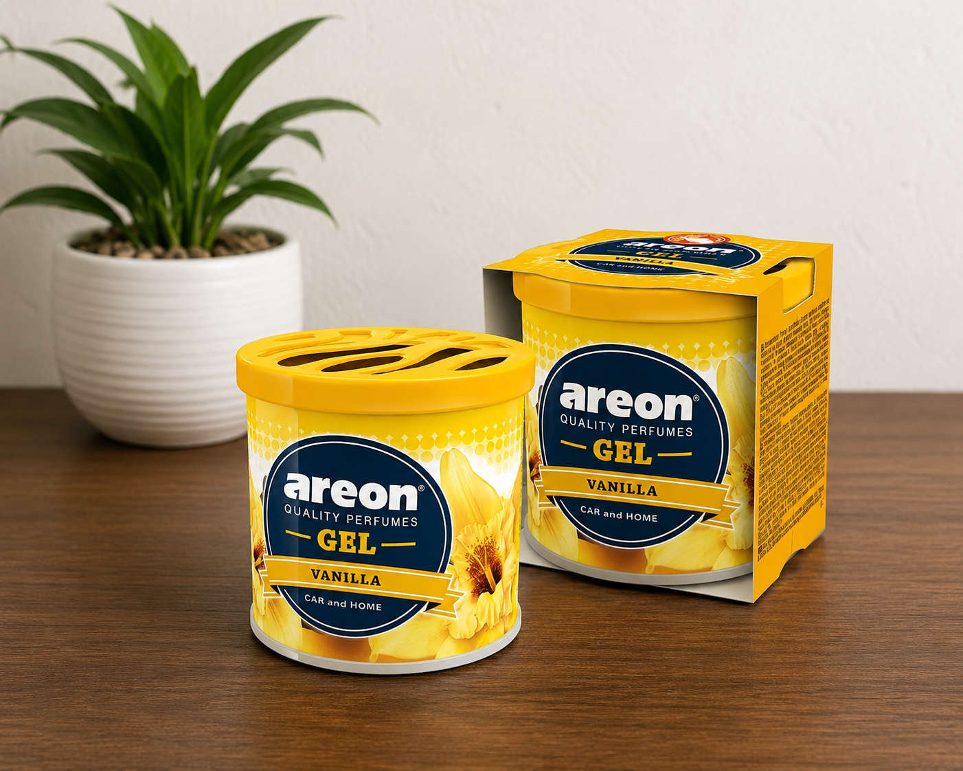 Areon Gel Vanilla Car & Home Air Freshener | Long Lasting Premium Gel Fragrance