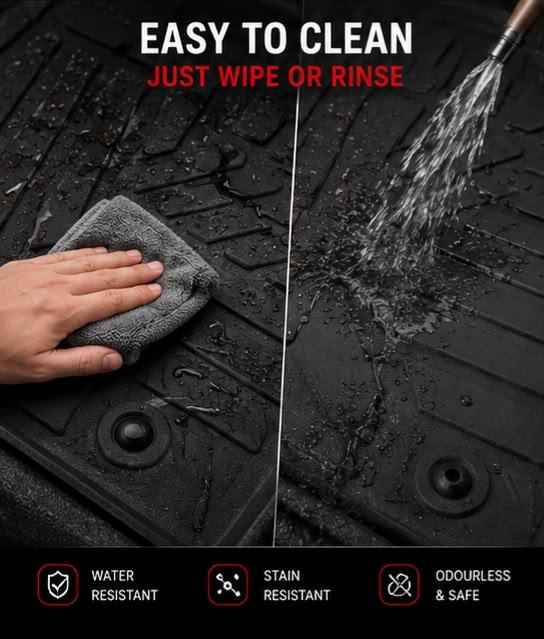 Toyota Yaris 2020–2021-2022-2023-2024-2025-2026Premium TPE Floor Mats | Waterproof All Weather Custom Fit Car Mats