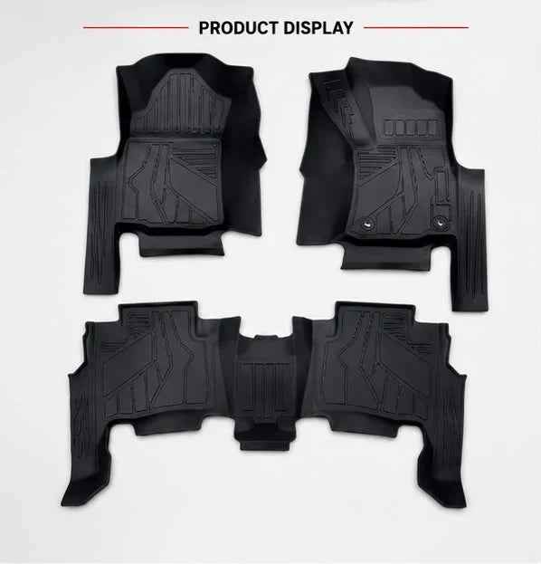Toyota Fortuner TPE Floor Mats 2016, 2017, 2018, 2019, 2020, 2021, 2022, 2023, 2024, 2025 | Premium 3D All Weather Car Floor Liners | AM Auto Zones