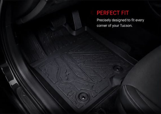 Hyundai Tucson 2020–2021-2022-2023-2024-2025 Premium TPE Floor Mats | Waterproof All Weather Custom Fit Car Floor Liners