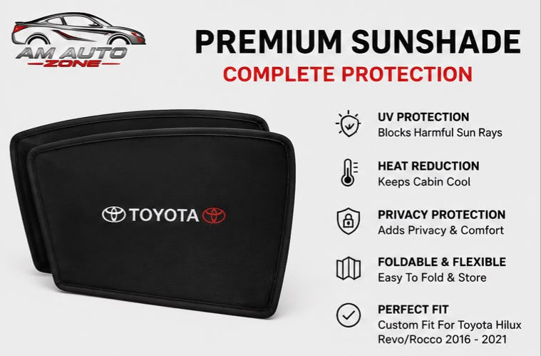 Toyota Hilux Revo/Rocco Side Sunshade | 2016, 2017, 2018, 2019, 2020, 2021 | 4 PCS