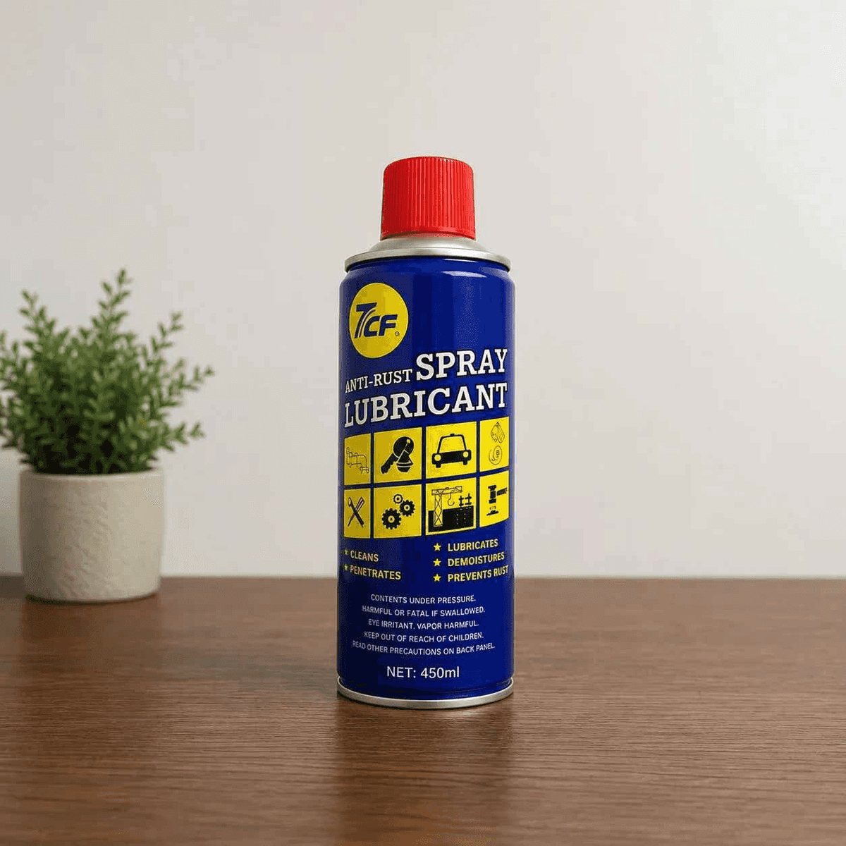 7CF Anti-Rust Spray Lubricant 450ml – Multi-Purpose Rust Remover & Penetrating Oil