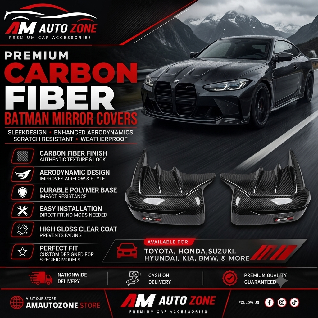 Carbon Fiber Batman Mirror Covers