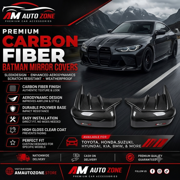 Carbon Fiber Batman Mirror Covers