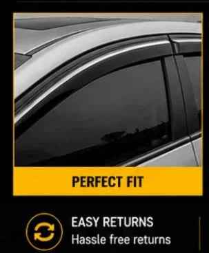 Premium Air Press Sun Visor with Chrome 6PCS for Hyundai Elantra Hybrid 2024 2025 2026 | Smoke Window Rain Wind Deflectors