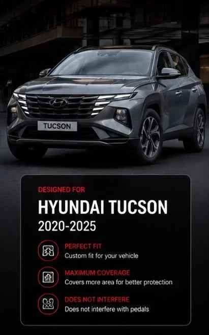 Hyundai Tucson 2020–2021-2022-2023-2024-2025 Premium TPE Floor Mats | Waterproof All Weather Custom Fit Car Floor Liners