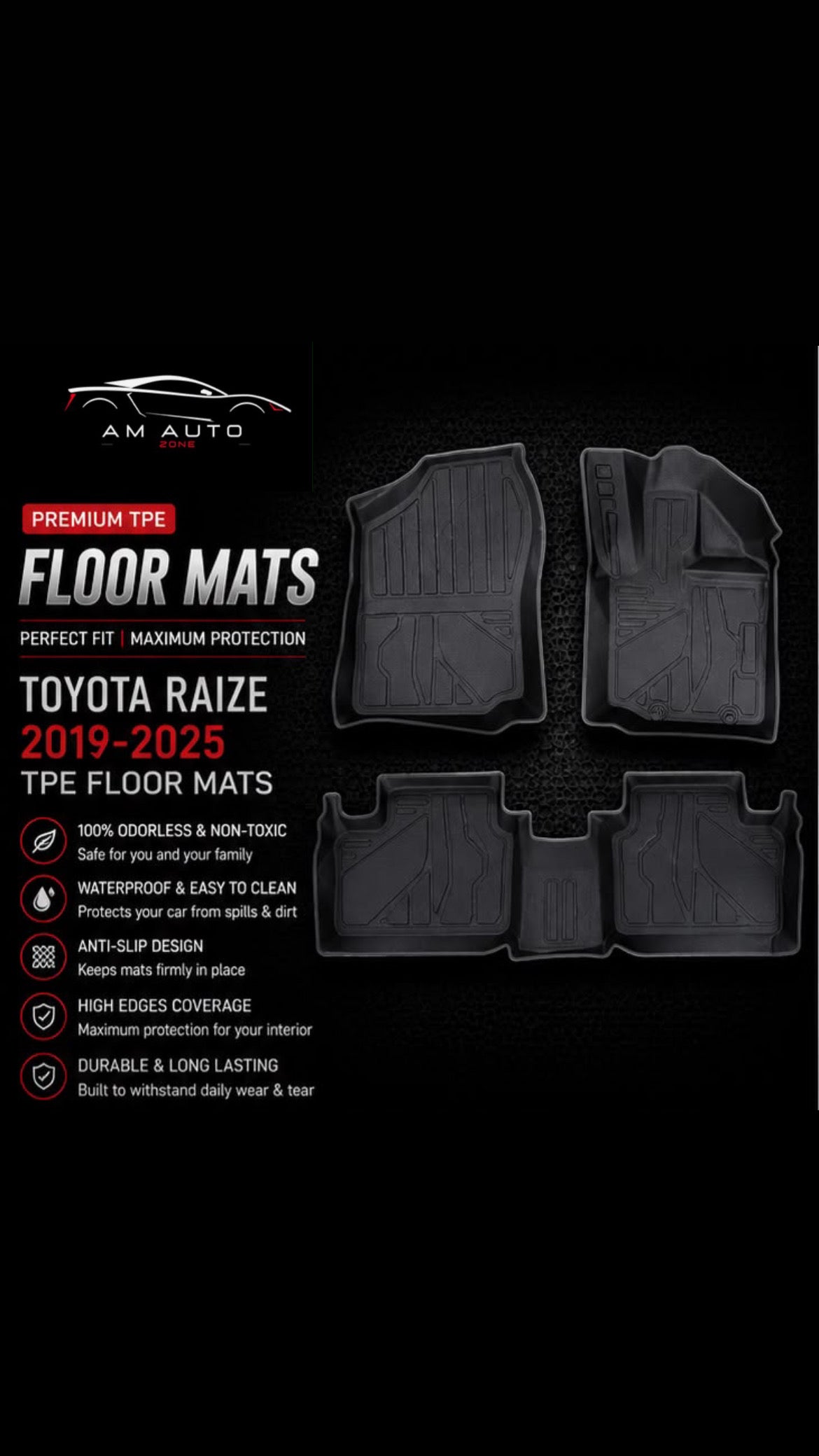 TOYOTA RAIZE (2019, 2020, 2021, 2022, 2023, 2024 & 2025)