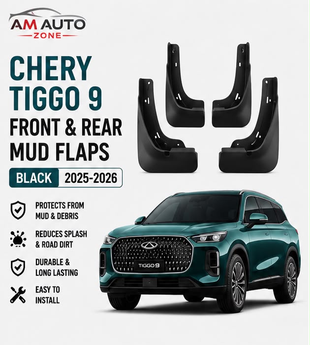Chery Tiggo 9 Mud Flaps Set 2025 2026 | Front & Rear Splash Guards