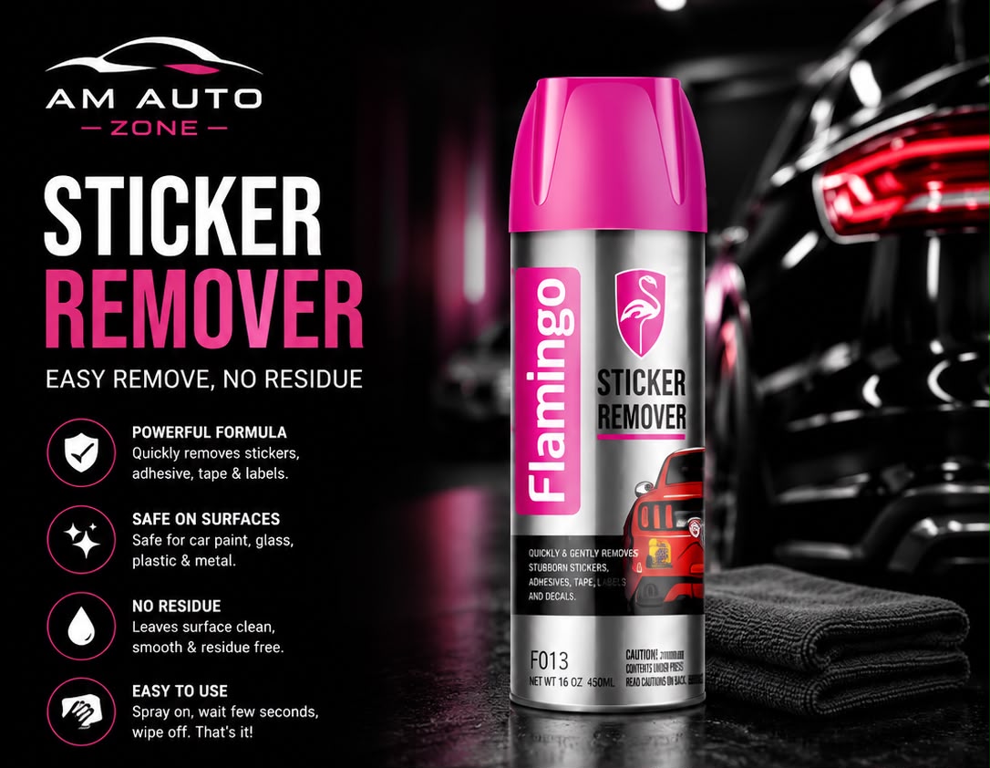 Flamingo Sticker Remover Spray 450ml – Removes Adhesive, Glue & Sticker Residue