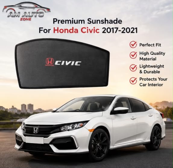 Honda Civic Side Sun Shades 2017 2018 2019 2020 2021 | Set of 4
