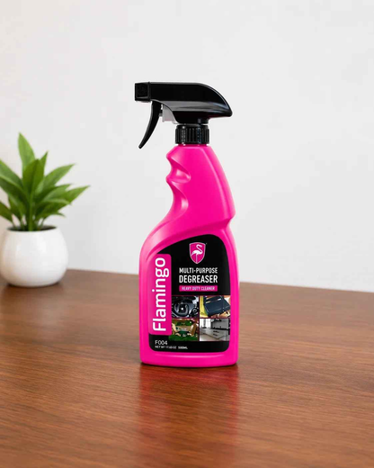 Flamingo Multi-Purpose Degreaser Spray 500ml | Heavy Duty Grease & Oil Remover for Cars, Bikes & Home