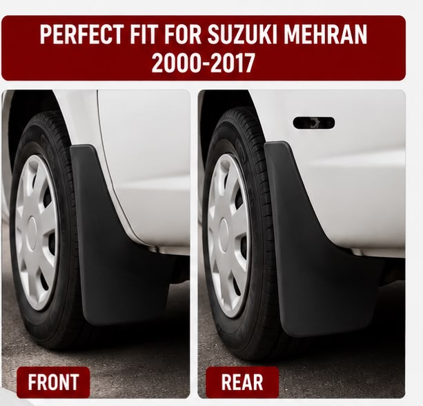 Suzuki Mehran Mud Flaps Set 2000 2001 2002 2003 2004 2005 2006 2007 2008 2009 2010 2011 2012 2013 2014 2015 2016 2017 | Front & Rear Splash Guards