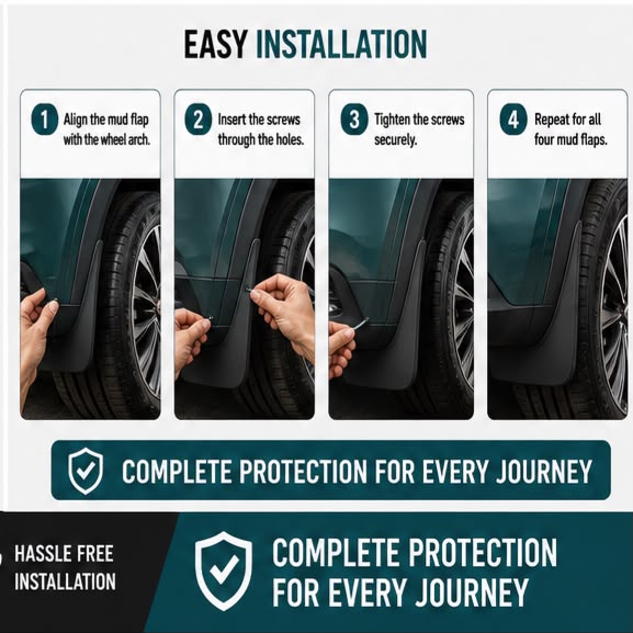 Chery Tiggo 9 Mud Flaps Set 2025 2026 | Front & Rear Splash Guards