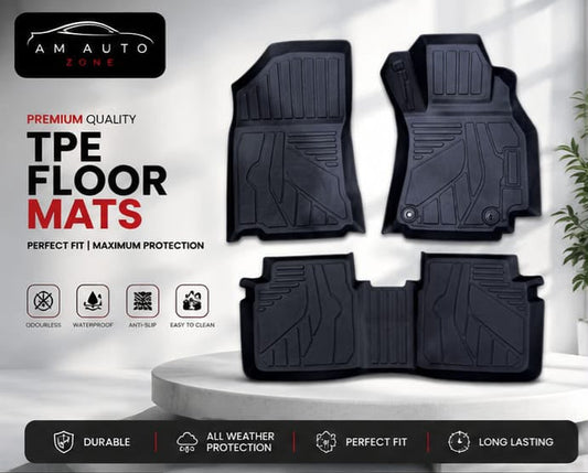 Toyota Corolla TPE Floor Mats | Premium 3D Custom Fit All Weather Car Floor Liners | Toyota Corolla 2015, 2016, 2017, 2018, 2019, 2020, 2021, 2022, 2023, 2024 & 2025 | AM Auto Zone