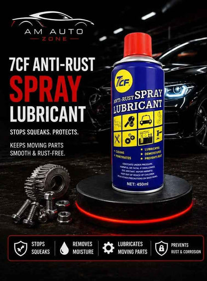 7CF Anti-Rust Spray Lubricant 450ml – Multi-Purpose Rust Remover & Penetrating Oil