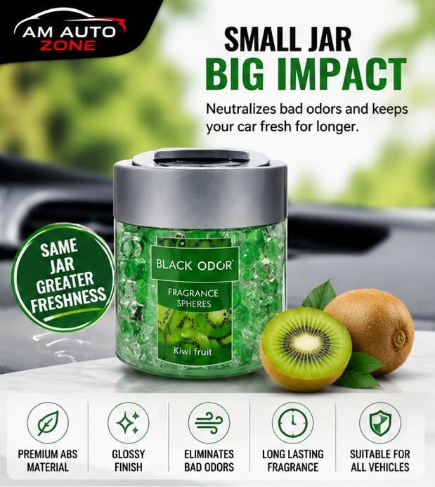 Black Odor Gel Beads Air Freshener – Kiwi Fruit Fragrance