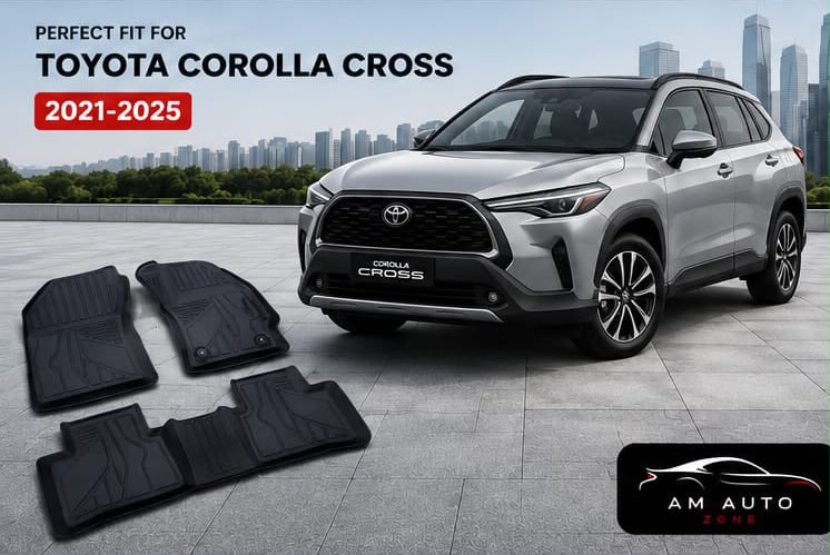 Toyota Corolla Cross TPE Floor Mats | Premium 3D Custom Fit All Weather Car Floor Liners | Toyota Corolla Cross 2021, 2022, 2023, 2024 & 2025 | AM Auto Zone