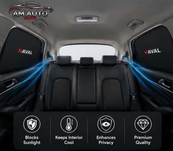 HAVAL H6 Side HAVAL sun Shades 2021 2022 2023 2024 | Premium Foldable & Flexible | Set of 4