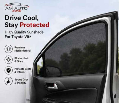Toyota Vitz Side Sun Shades 2010 2011 2012 2013 2014 | Set of 4