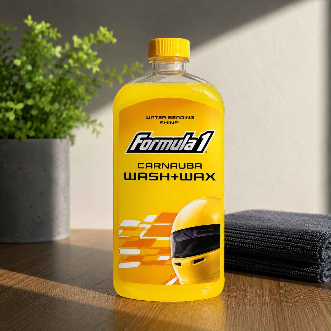 Formula 1 Carnauba Wash & Wax Shampoo – Premium Car Wash Soap with Brilliant Shine & Wax Protection (473ml)