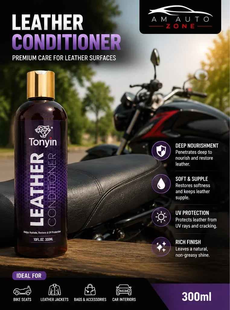 Tonyin Leather Conditioner 300ml – Premium Leather Cleaner, Conditioner & UV Protection