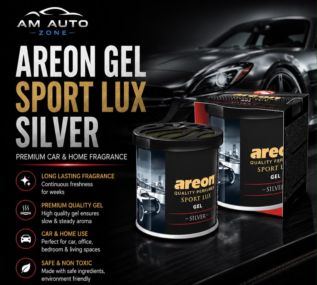 Areon Sport Lux Silver Gel Air Freshener – Premium Long Lasting Car & Home Fragrance