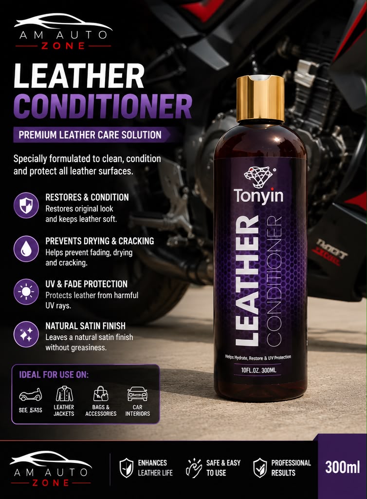 Tonyin Leather Conditioner 300ml – Premium Leather Cleaner, Conditioner & UV Protection