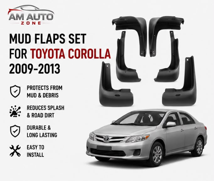 Toyota Corolla Mud Flaps Set 2009 2010 2011 2012 2013 | Front & Rear Splash Guards