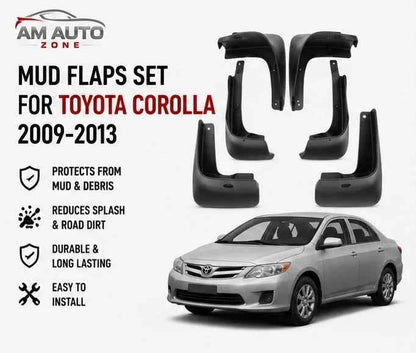 Toyota Corolla Mud Flaps Set 2009 2010 2011 2012 2013 | Front & Rear Splash Guards