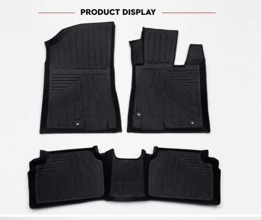 Hyundai Sonata TPE Floor Mats | Premium 3D Custom Fit All Weather Car Floor Liners | Hyundai Sonata 2020, 2021, 2022, 2023, 2024 & 2025 | AM Auto Zone