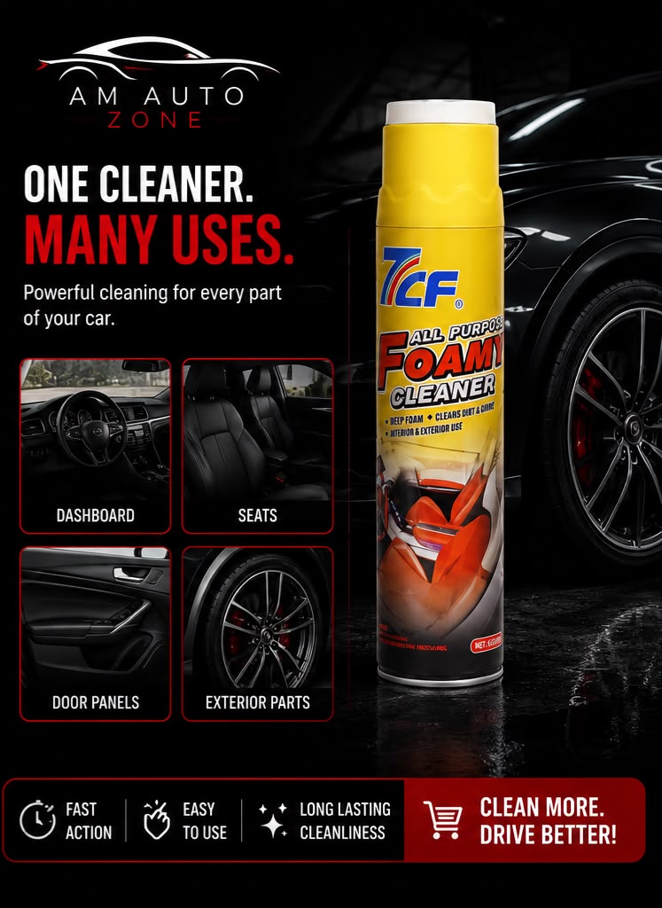 7CF Foamy All Purpose Cleaner 650ml – Multi-Purpose Car Interior & Exterior Foam Cleaner
