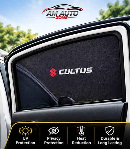 Suzuki Cultus Side Sun Shades 2017 2018 2019 2020 2021 2022 2023 2024 2025 | Foldable Window Sunshade (4 PCS)