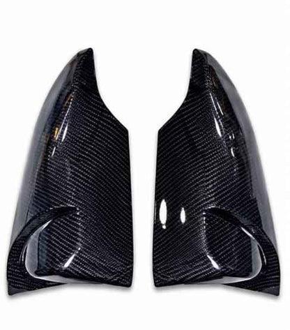 Batman Style Carbon Fiber Side Mirror Covers for Toyota Yaris 2019, 2020, 2021, 2022, 2023 & 2024 | Premium ABS Mirror Caps | AM Auto Zone