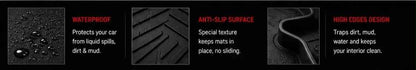 Honda Civic 2008, 2009, 2010, 2011 & 2012 Premium TPE Floor Mats | Waterproof All Weather Custom Fit Car Floor Liners