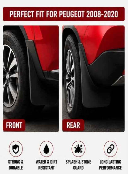 PEUGEOT  Mud Flaps Set 2008 to 2020 | Front & Rear Splash Guards