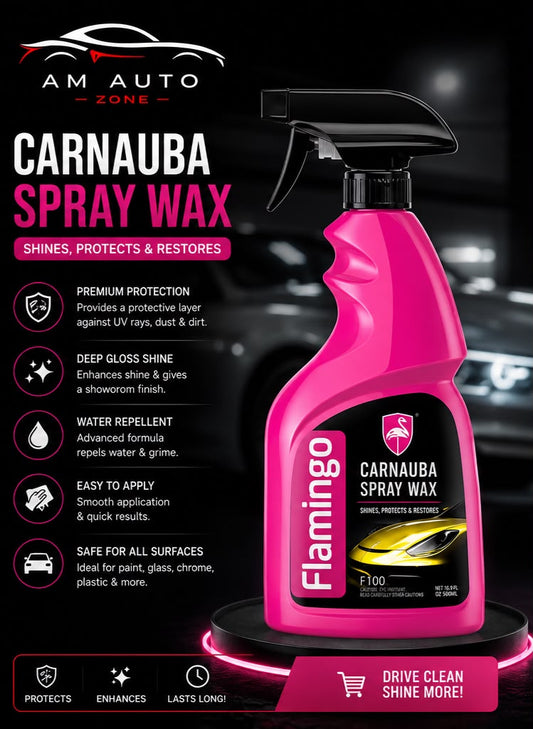Flamingo Carnauba Spray Wax – Premium Shine, Protection & Restore (500ml)