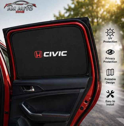 Honda Civic Side Sun Shades 2022 2023 2024 2025 2026 | Foldable Window Sunshade (4 PCS)