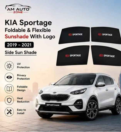 KIA Sportage Foldable & Flexible Side Sun Shade with Logo | 2019, 2020, 2021