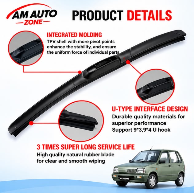 Suzuki Mehran Wiper Blades 1984 1985 1986 1987 1988 1989 1990 1991 1992 1993 1994 1995 1996 1997 1998 1999 2000 2001 2002 2003 2004 2005 2006 2007 2008 2009 2010 2011 2012 2013 2014