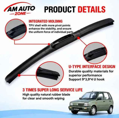 Suzuki Mehran Wiper Blades 1984 1985 1986 1987 1988 1989 1990 1991 1992 1993 1994 1995 1996 1997 1998 1999 2000 2001 2002 2003 2004 2005 2006 2007 2008 2009 2010 2011 2012 2013 2014