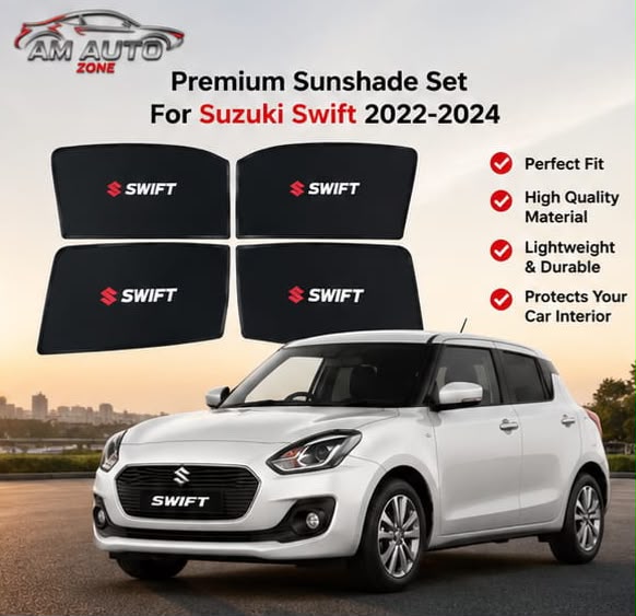 Suzuki Swift Side Sun Shades 2022 2023 2024 | Set of 4