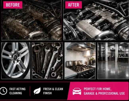Flamingo Multi-Purpose Degreaser Spray 500ml | Heavy Duty Grease & Oil Remover for Cars, Bikes & Home