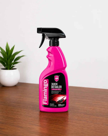 Flamingo 3 in 1 Quick Detailer Spray 500ml | Instant Car Shine & Surface Cleaner