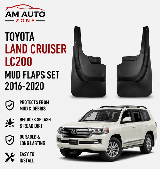 Toyota Land Cruiser LC200 Mud Flaps Set 2016 2017 2018 2019 2020 | Front & Rear Splash Guards