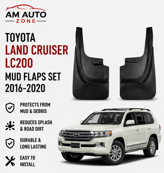 Toyota Land Cruiser LC200 Mud Flaps Set 2016 2017 2018 2019 2020 | Front & Rear Splash Guards